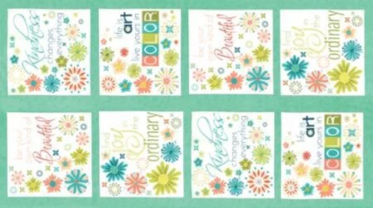 Moda Well Said Quilt Cushion Placemat Panel by Sandy Gervais 100% Cotton Quilting Patchwork