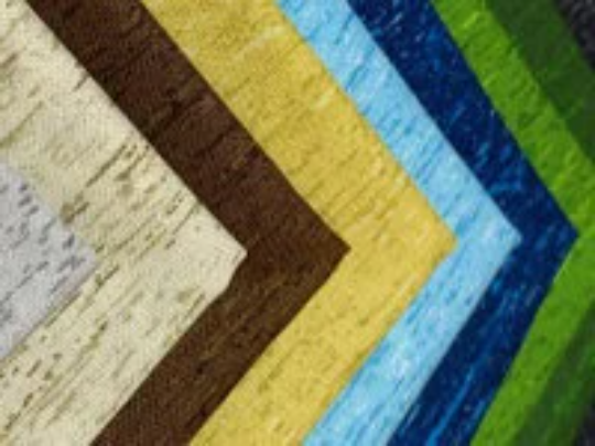 Makower Elements Mid Blue Fabric 2404-B4 Landscapes Seascapes Tonal 100% Quilting Cotton