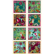Makower Jewel Tones 10 Designs and 1 Panel 100% Premium Cotton Fabric