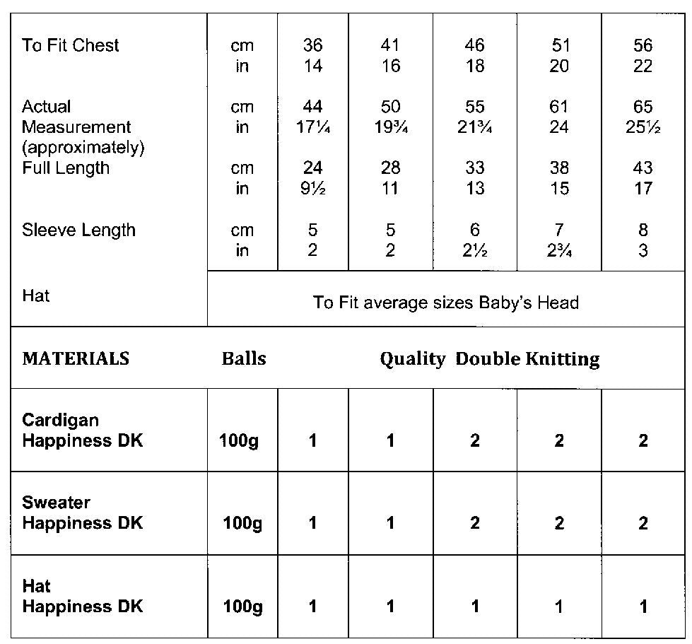 James C. Brett Double Knit DK Knitting Pattern JB741 Baby Dress Jumper Hat Cardigan