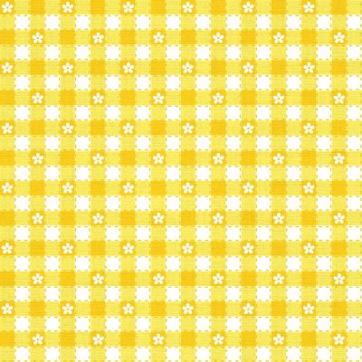 REDUCED Makower Summer Days Yellow, Turquoise, Lilac or Pink Gingham Floral Check 2553 Y 100% Premium Cotton Fabric