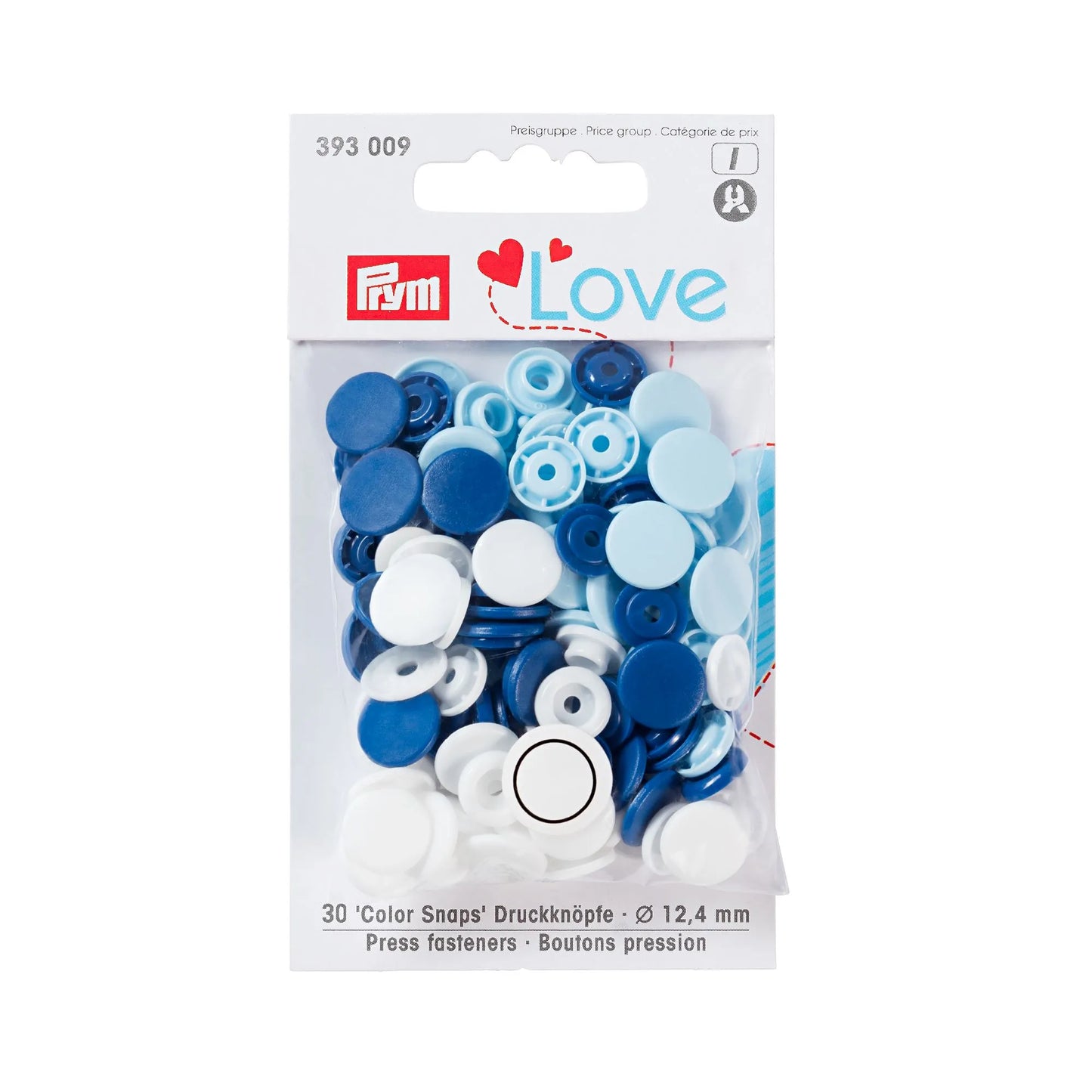 Prym Love Non-Sew Colour Snaps Round Assorted Colours Available