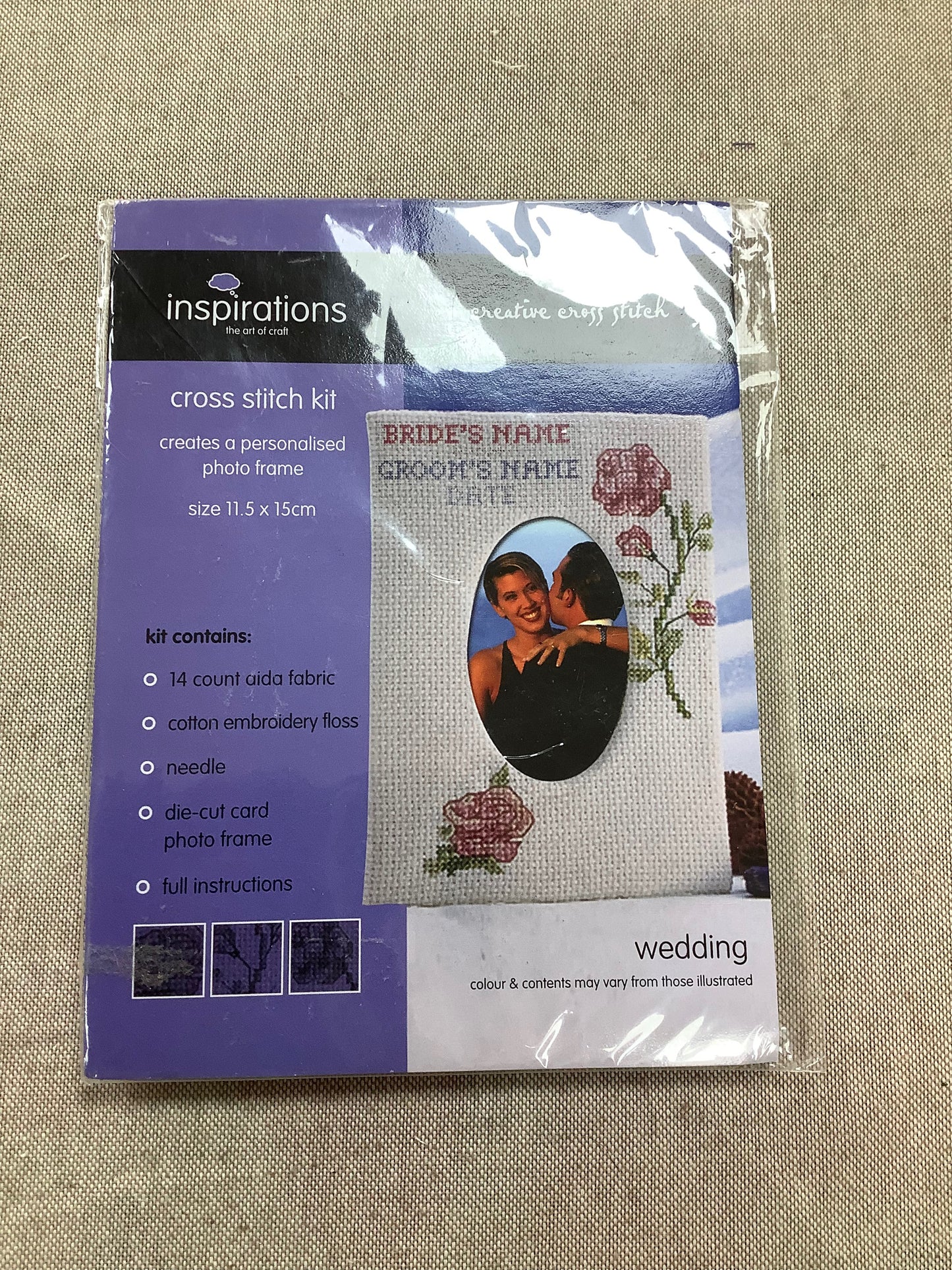 Inspiration Personalied Wedding Cross Stitch Kit