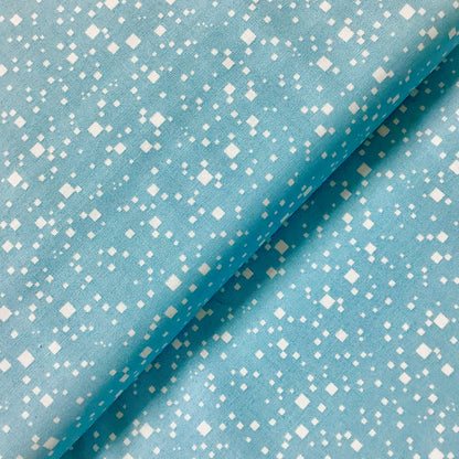 MAKOWER Flo's Friends Blue with White Squares D1633 100% Premium Cotton Fabric