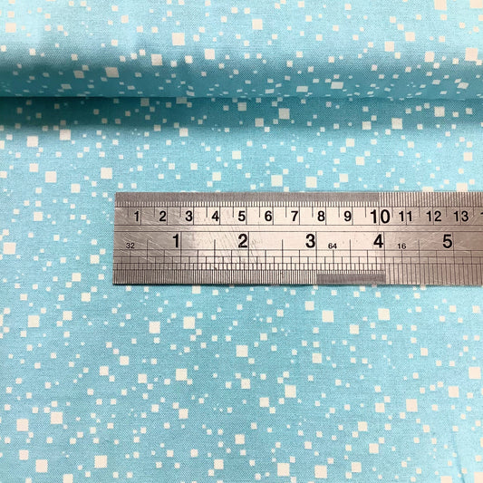 MAKOWER Flo's Friends Blue with White Squares D1633 100% Premium Cotton Fabric