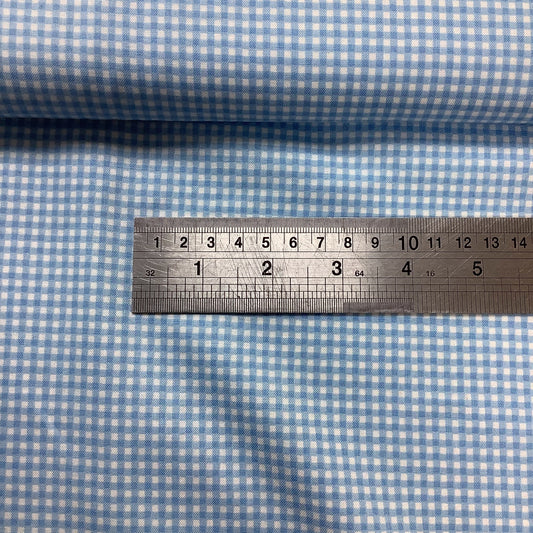 MAKOWER Blue Gingham Check 100% Premium Cotton Fabric 920