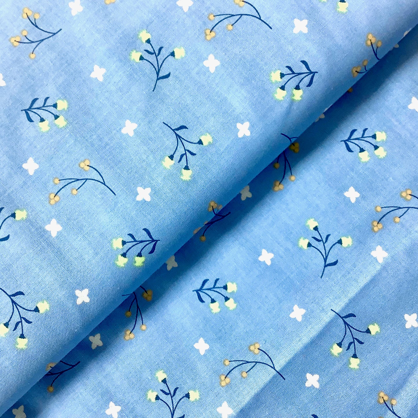 CAMELOT Do What You Love Blue with Floral Design 100% Premium Cotton Fabric 2241503