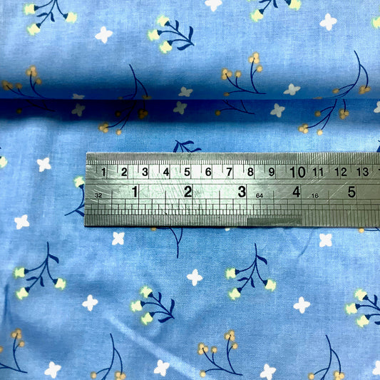 CAMELOT Do What You Love Blue with Floral Design 100% Premium Cotton Fabric 2241503