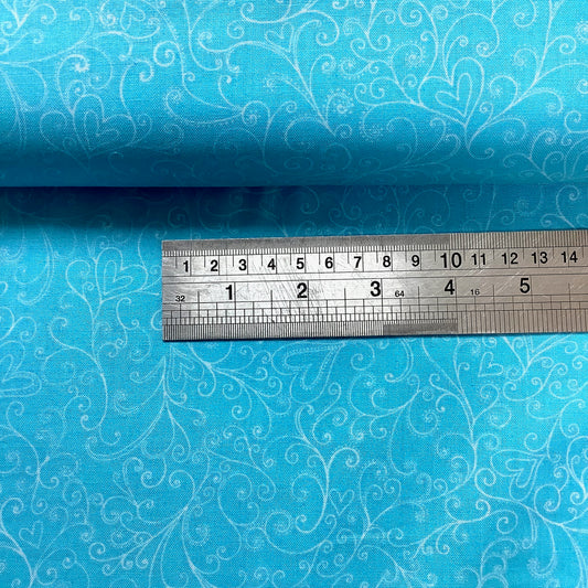 Windham Fabrics The Cat's Meow Blue with swirls 41603-4 100% Premium Cotton Fabric