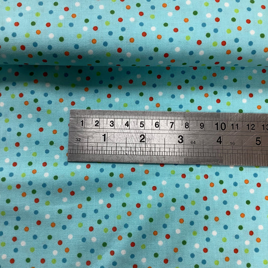 Robert Kaufman Remix by Ann Kelle Polka Dot on Blue background 15237 100% Premium Cotton Fabric