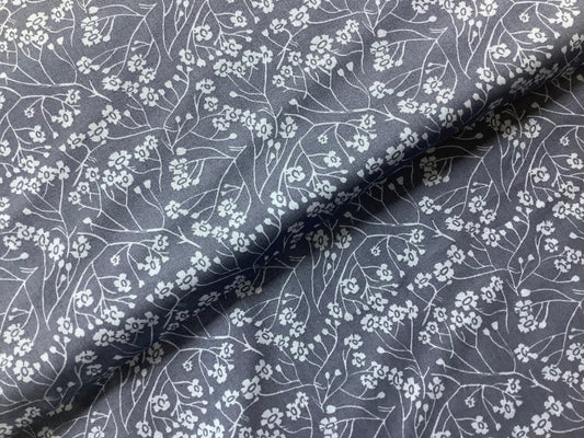 Dear Stella Orion by Rae Ritchie Blue with Flowers and Leaves SRR1193 100% Premium Cotton Fabric