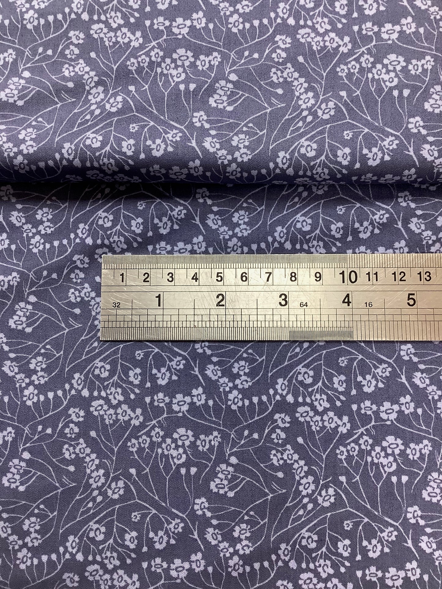 Dear Stella Orion by Rae Ritchie Blue with Flowers and Leaves SRR1193 100% Premium Cotton Fabric