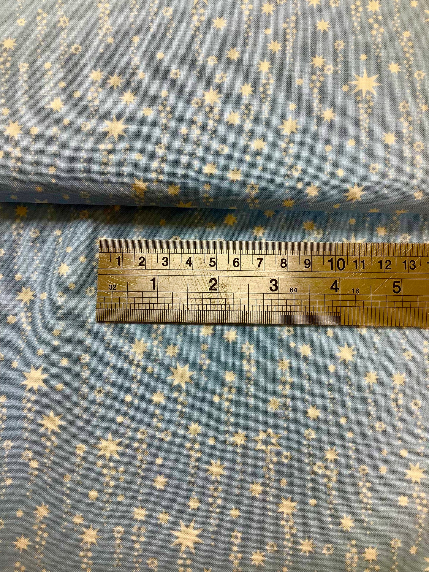 Dear Stella Blue with White Stars 819 100% Premium Cotton Fabric