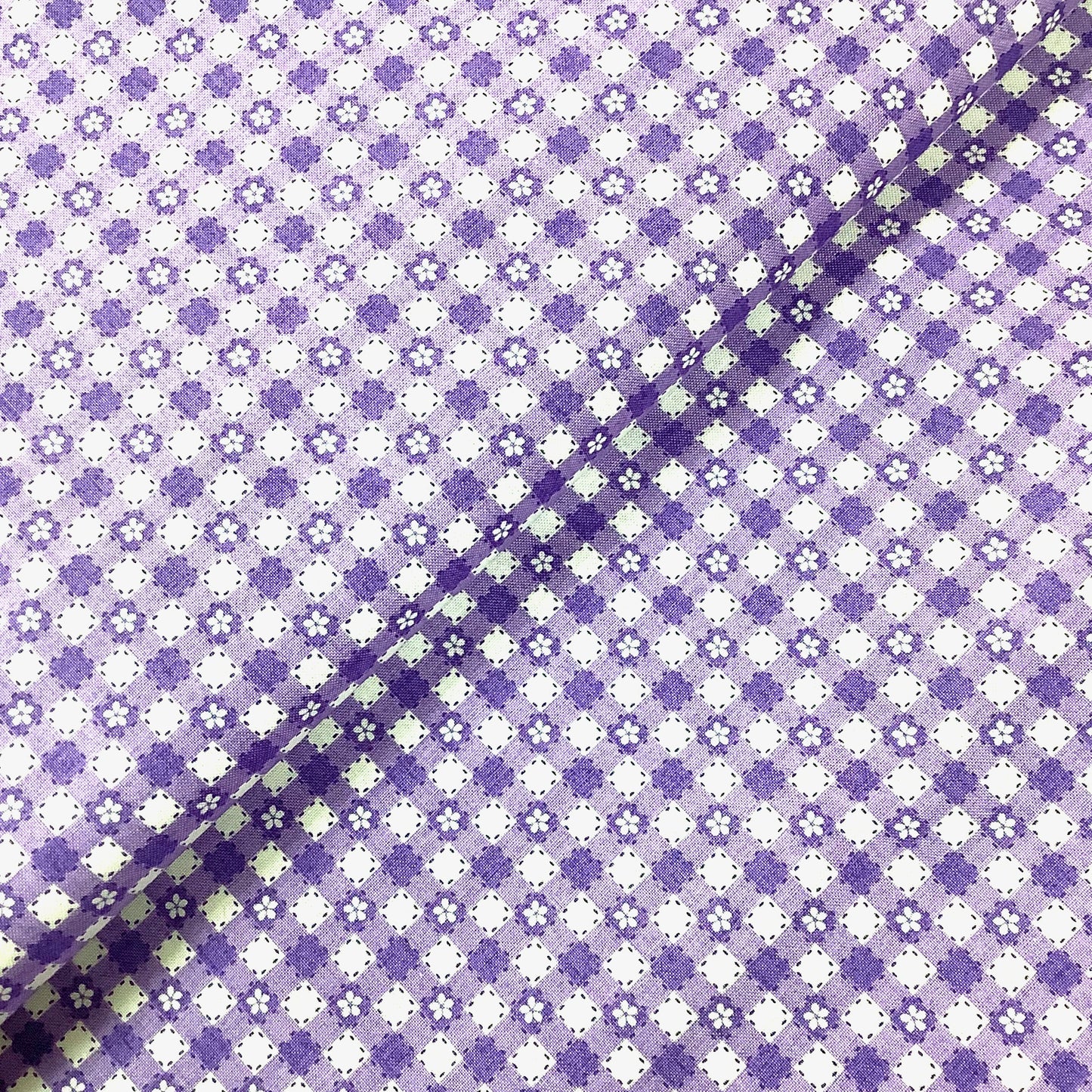 REDUCED Makower Summer Days Yellow, Turquoise, Lilac or Pink Gingham Floral Check 2553 Y 100% Premium Cotton Fabric