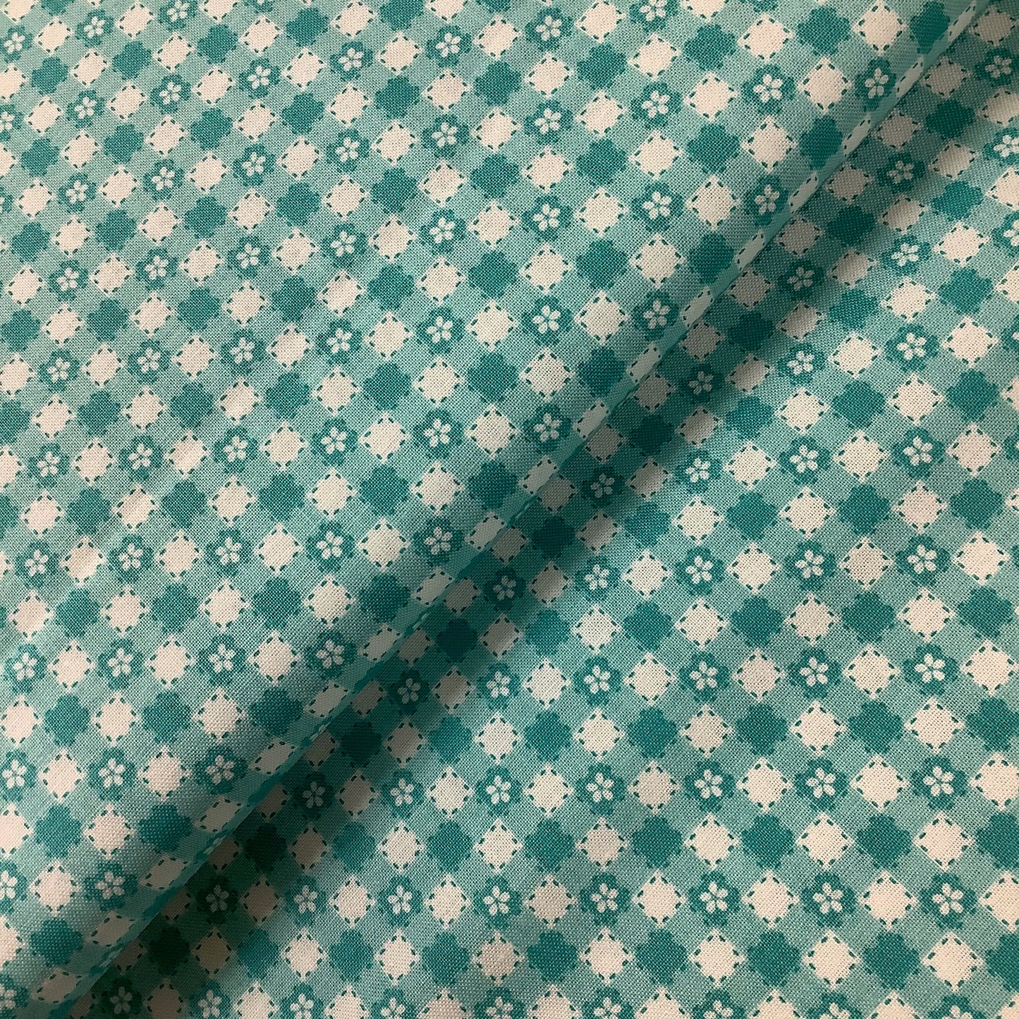 REDUCED Makower Summer Days Yellow, Turquoise, Lilac or Pink Gingham Floral Check 2553 Y 100% Premium Cotton Fabric