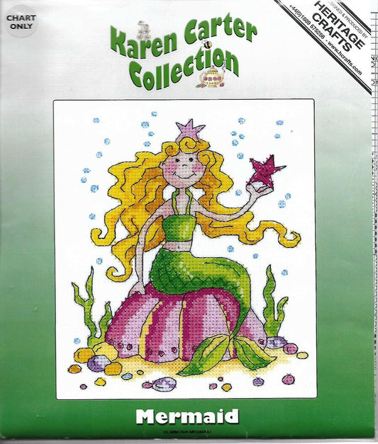 Heritage Crafts Karen Carter Mermaid Cross Stitch Kit