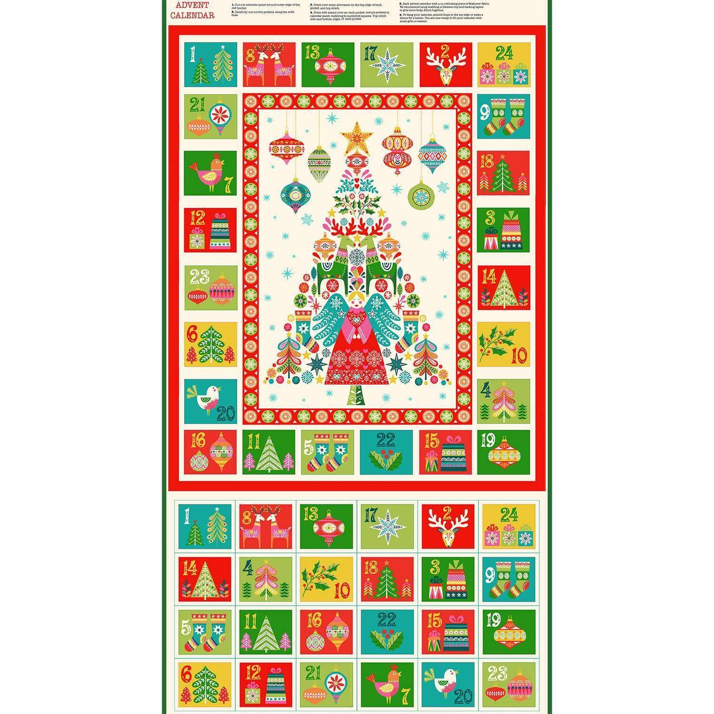 Makower Christmas Bright Advent Calendar 025/1 Adults Teenager Children Child