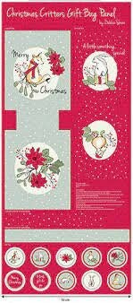 Craft Cotton Company Christmas Critters Gift Bag Panel 2796