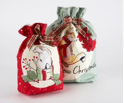 Craft Cotton Company Christmas Critters Gift Bag Panel 2796