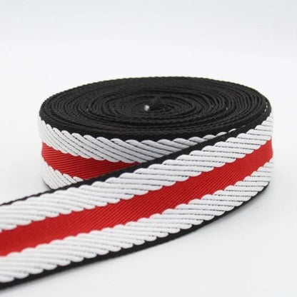 Herringbone Stripe Webbing 40mm Various Colours