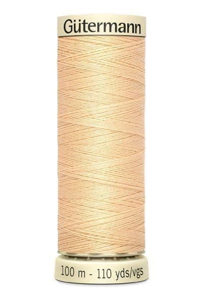 Gutermann Sew All Polyester Thread 100m 788988-6 6 Cream Sewing Machine Thread