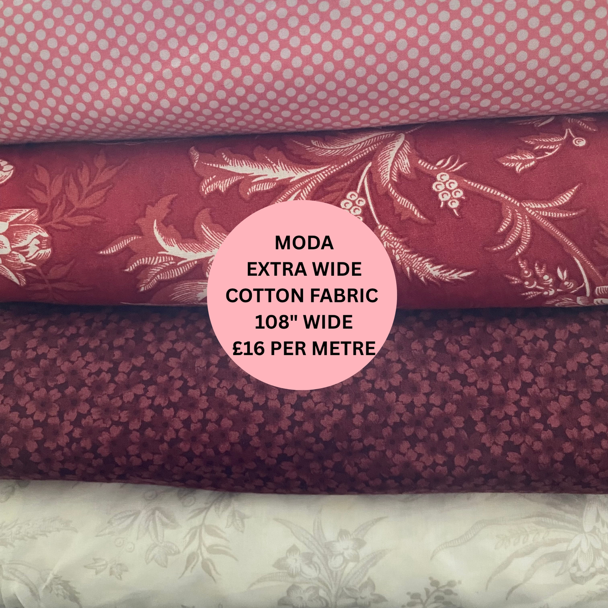 Moda Fabrics | Extra wide 108" Backing Fabric | Patchwork Quilting | 100% Cotton