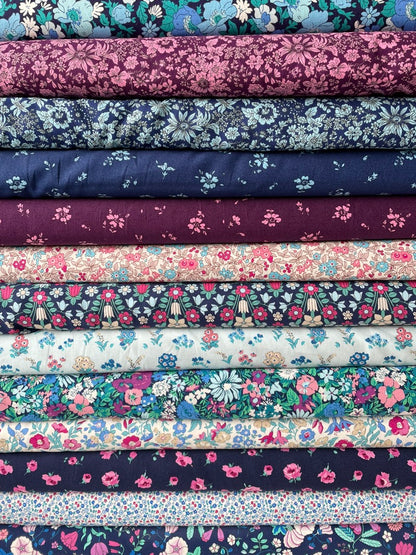 Liberty Of London 15 Different Fabrics Flower Show Midnight Garden Collection £12 per metre 100% Premium Cotton Fabric Quilting Craft Home Decor