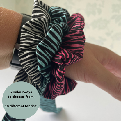 Sew Your Own Scrunchies Kit | 6 Different Kits | Beginner Sewing Kit | Premium Cotton Fabric | Full Instructions Included
