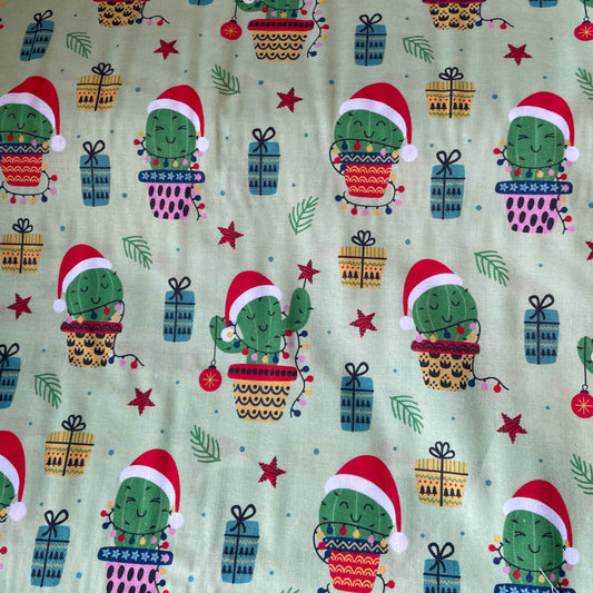 Crafty Fabrics Christmas Cactus 100% Craft Cotton Fabric