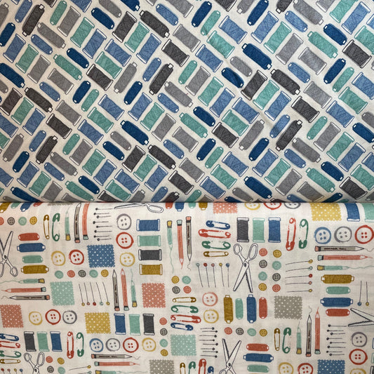 Makower Handmade Haberdashery Sewing Quilting 100% Premium Cotton Fabric
