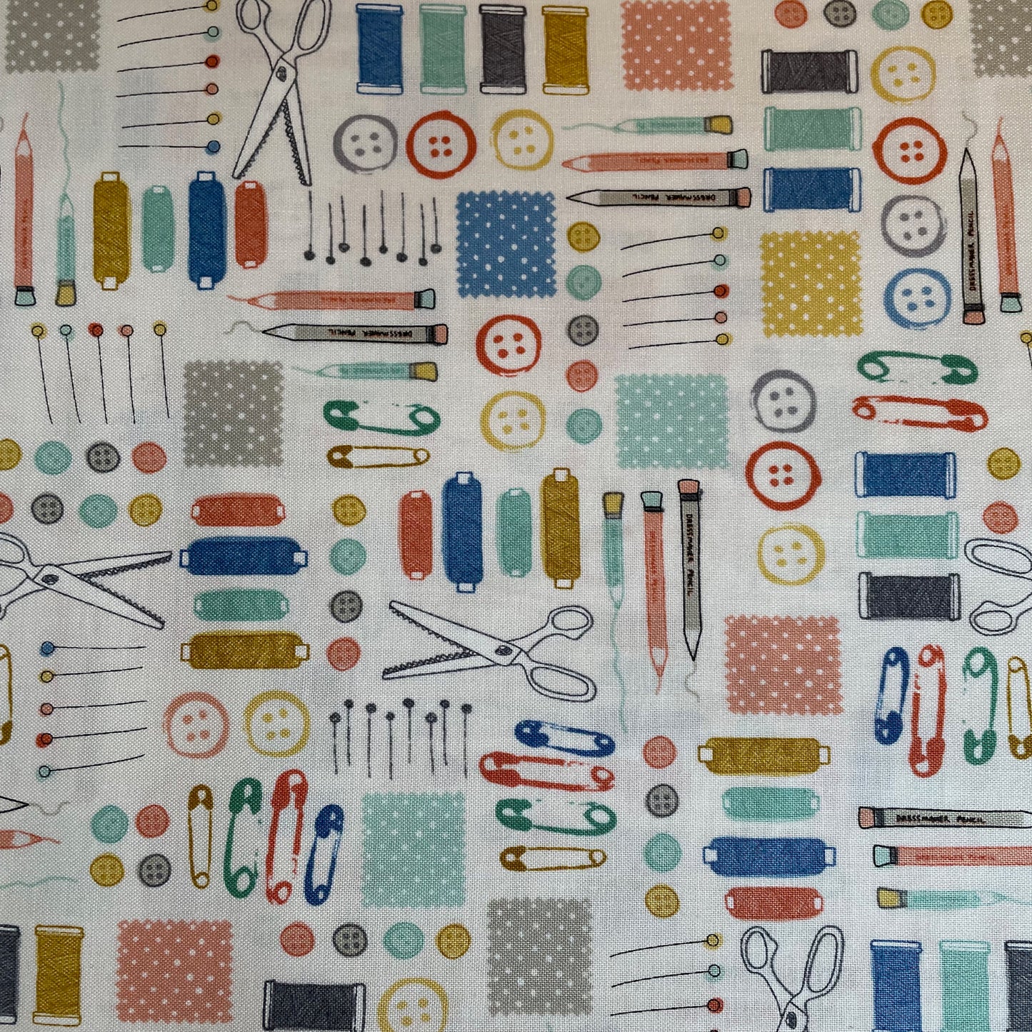 Makower Handmade Haberdashery Sewing Quilting 100% Premium Cotton Fabric
