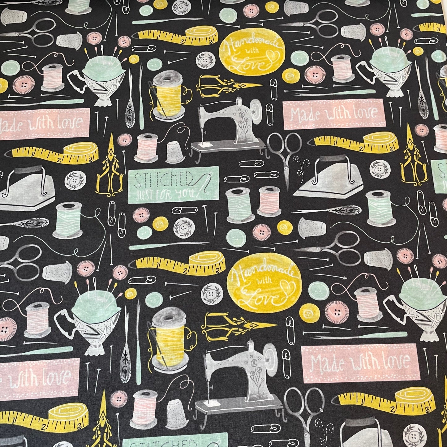 Dear Stella Haberdashery Scissors Notions Sewing Quilting 100% Premium Cotton Fabric
