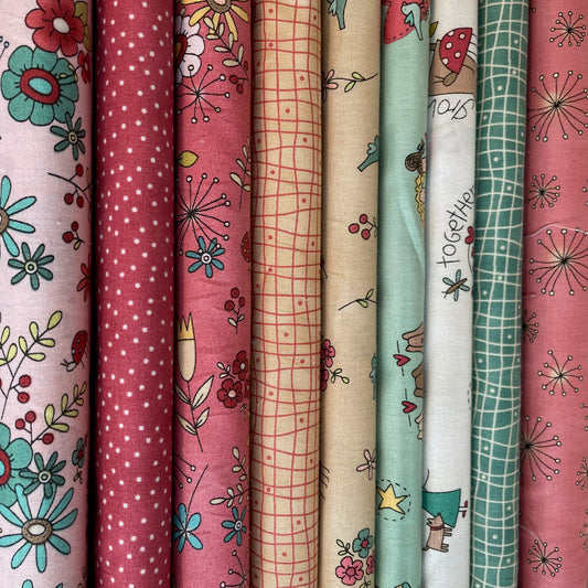 Clothworks Natalie Bird Heart & Home 9 Children Whimsical Designs 100% Premium Cotton Fabrics Quilting Craft