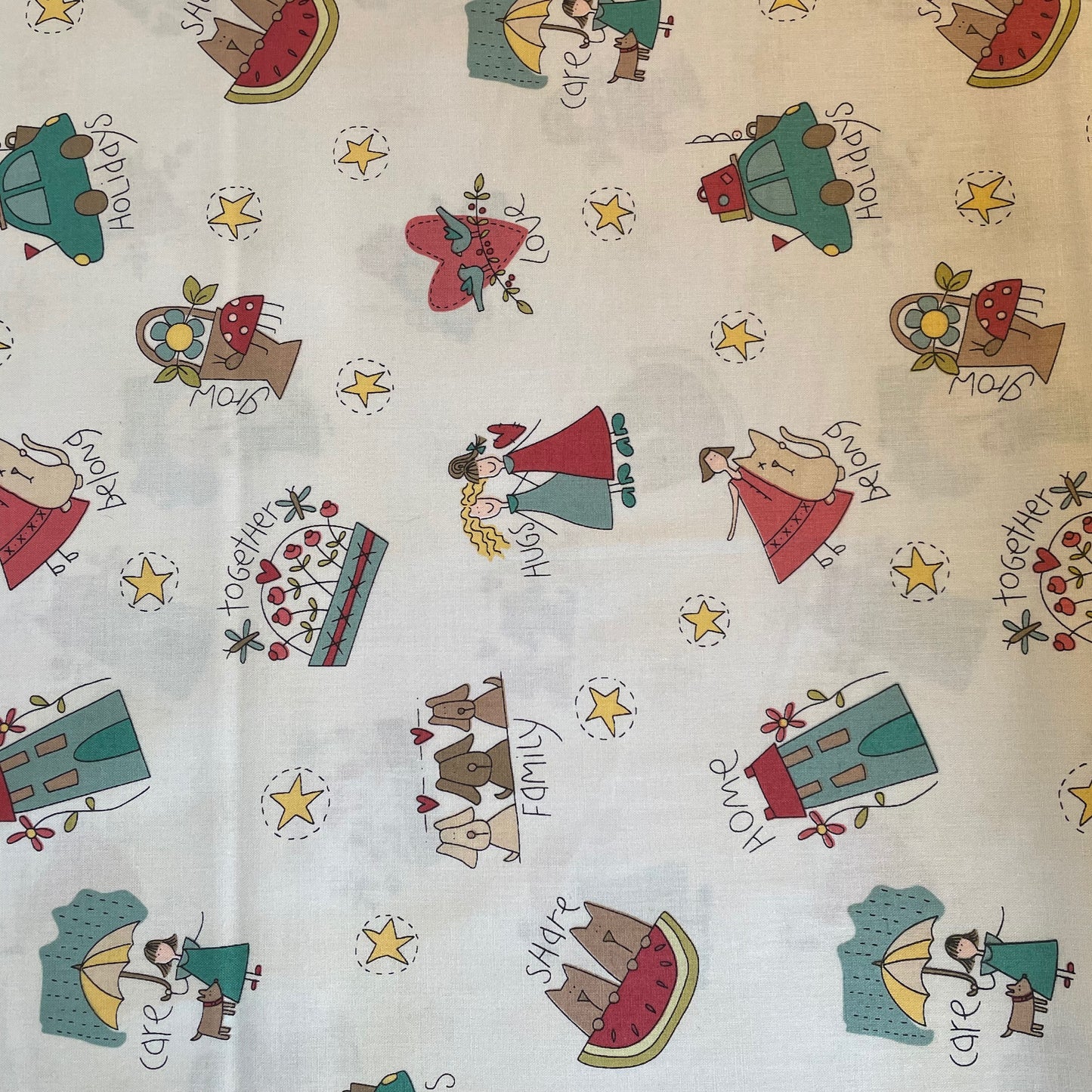 Clothworks Natalie Bird Heart & Home 9 Children Whimsical Designs 100% Premium Cotton Fabrics Quilting Craft