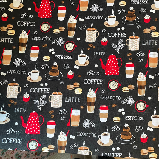 Timeless Treasures Coffee Lovers 100% Premium Cotton Fabric