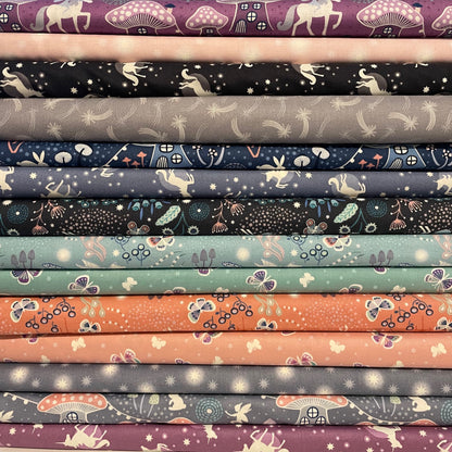 Lewis & Irene Fairy Nights Glow in the Dark 14 Designs 100% Premium Cotton Fabrics Quilting Craft