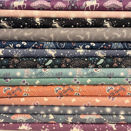 Lewis & Irene Fairy Nights Glow in the Dark 14 Designs 100% Premium Cotton Fabrics Quilting Craft