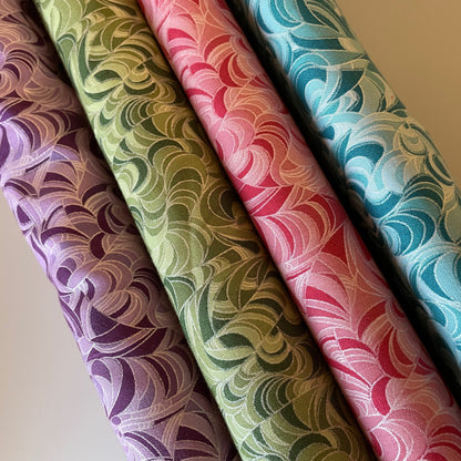 Littondale Metallic Silver on Purple, Green, Red, Turquoise Quilting 100% Premium Cotton Fabric