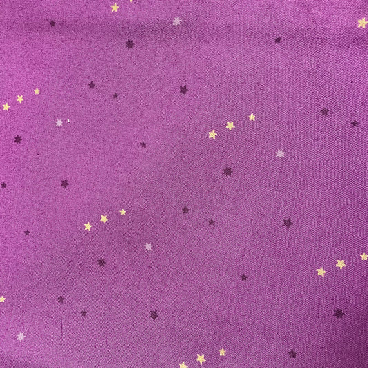 Makower Metallic Stars, Moon & Broken Line  Quilting 9 Designs 100% Premium Cotton Fabric