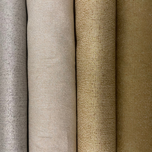 Littondale Metallic Burlap Gold and Silver Quilting 100% Premium Cotton Fabric