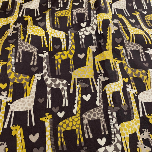 END OF BOLT 1.75m Michael Miller Giraffe Love 100% Premium Cotton Fabric