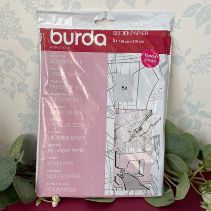 Burda Tissue Paper 5 Sheets For Tracing Patterns