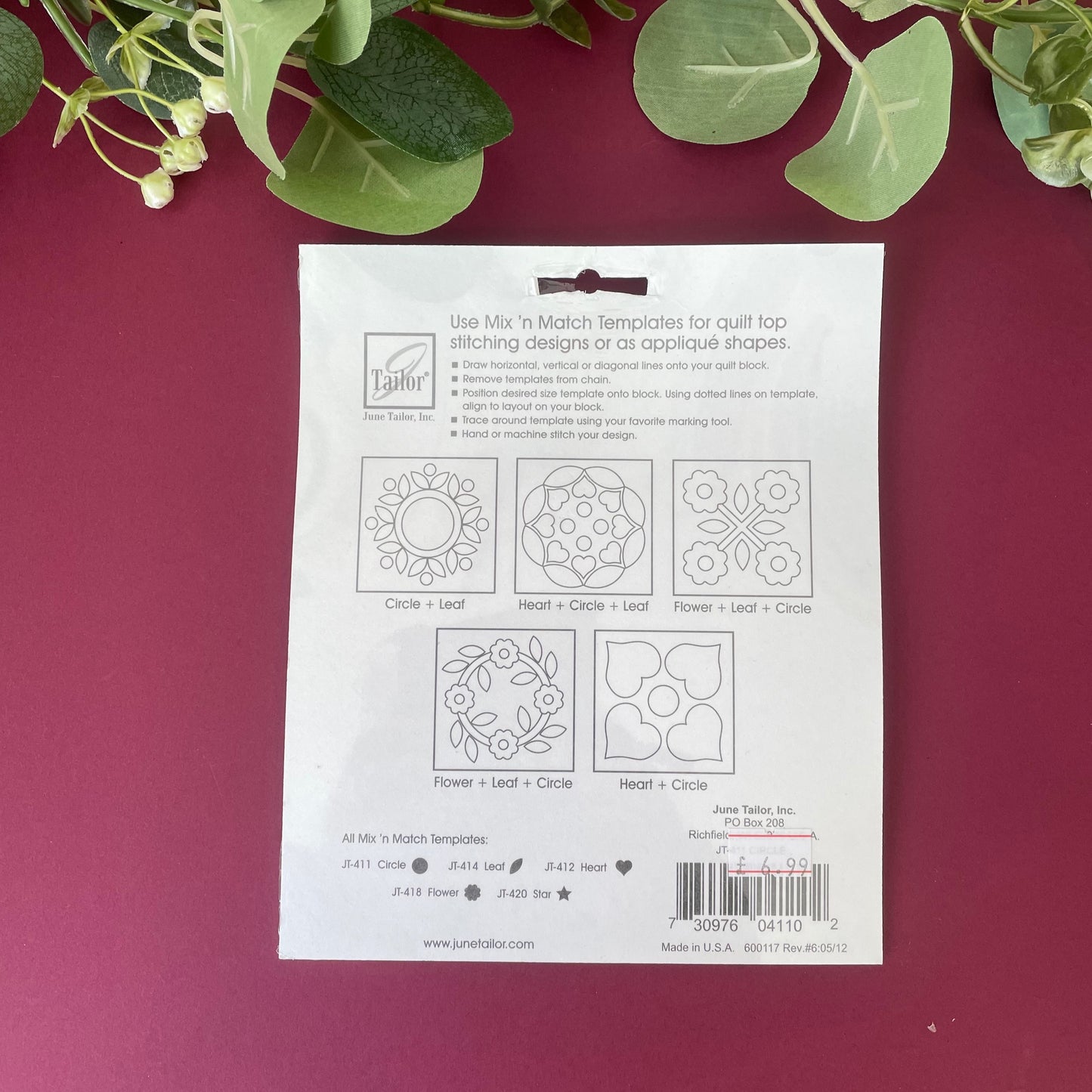 Mix and Match Templates for Quilters by J Taylor