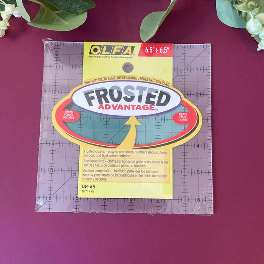 Olfa 6.5" x 6.5" Square Compact Ruler Non Slip