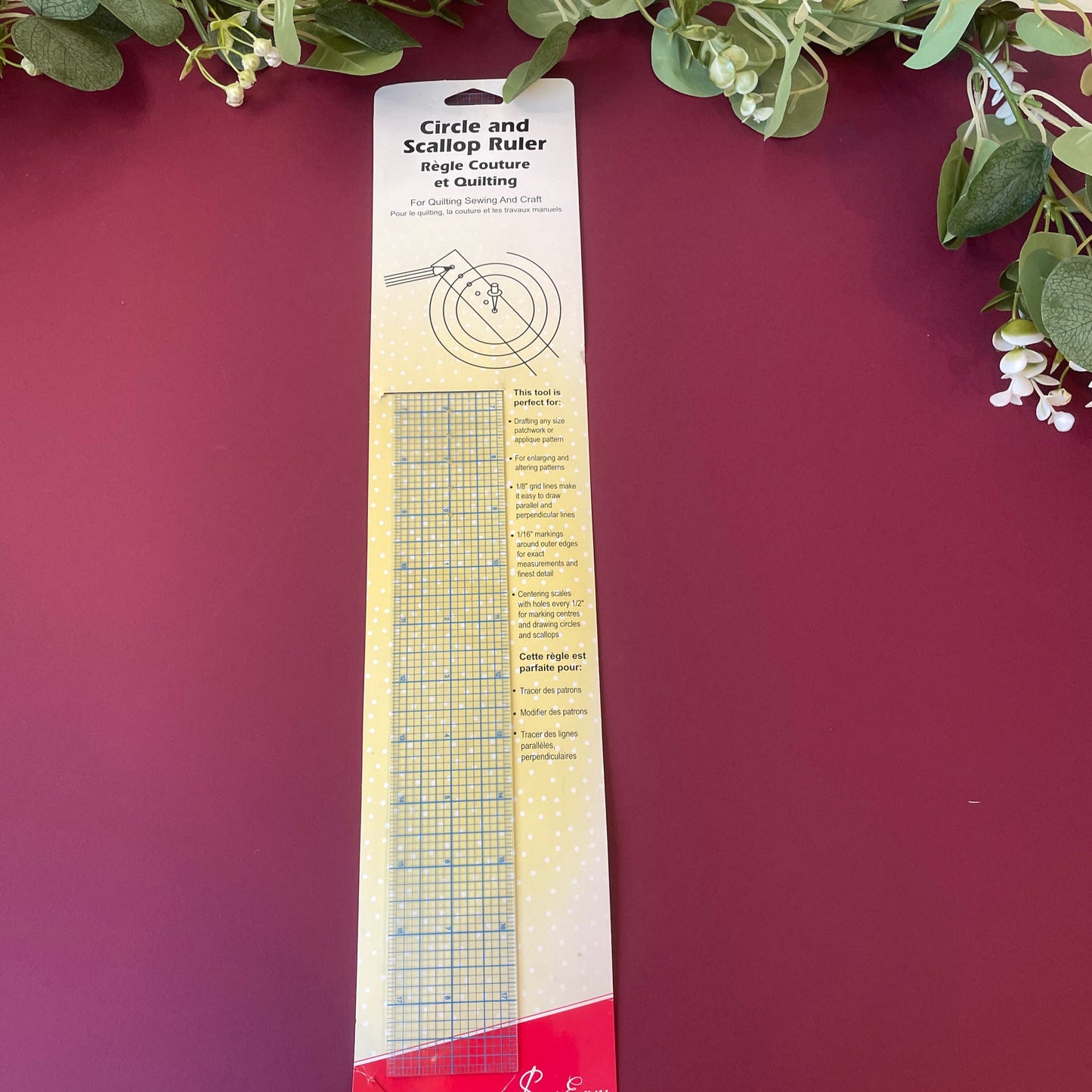 Circle and Scallop Ruler by Sew Easy