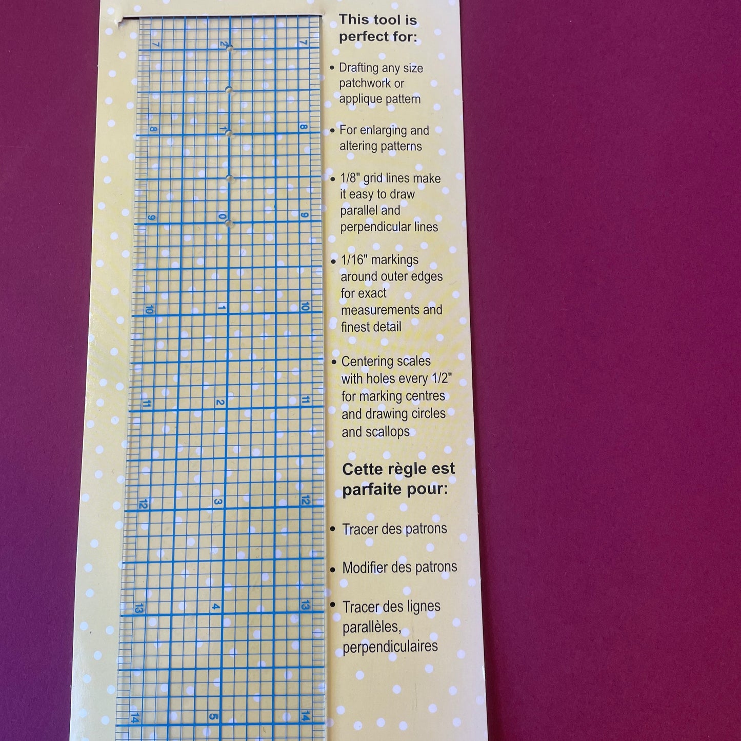 Circle and Scallop Ruler by Sew Easy