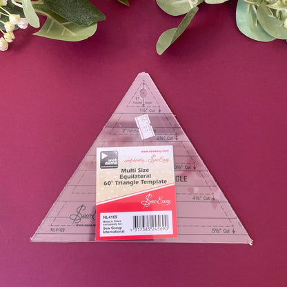 60 degree Diamond and Equilateral Triangle Template Grid Ruler by Sew Easy