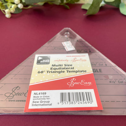 60 degree Diamond and Equilateral Triangle Template Grid Ruler by Sew Easy