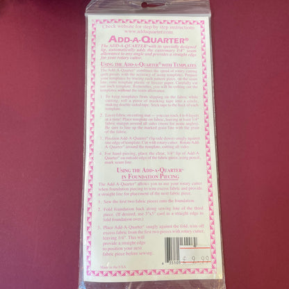 Add-A-Quarter Quarter Inch Rule