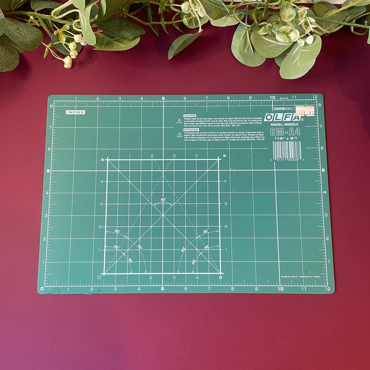 Olfa 12" x 8" A4 Self Healing Cutting Mat